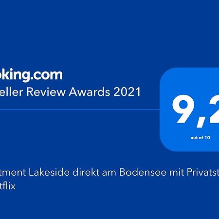 Apartment Lakeside direkt am Bodensee mit Privatstrand, atemberaubender Seesicht und Parkplatz FDH Buitenkant foto