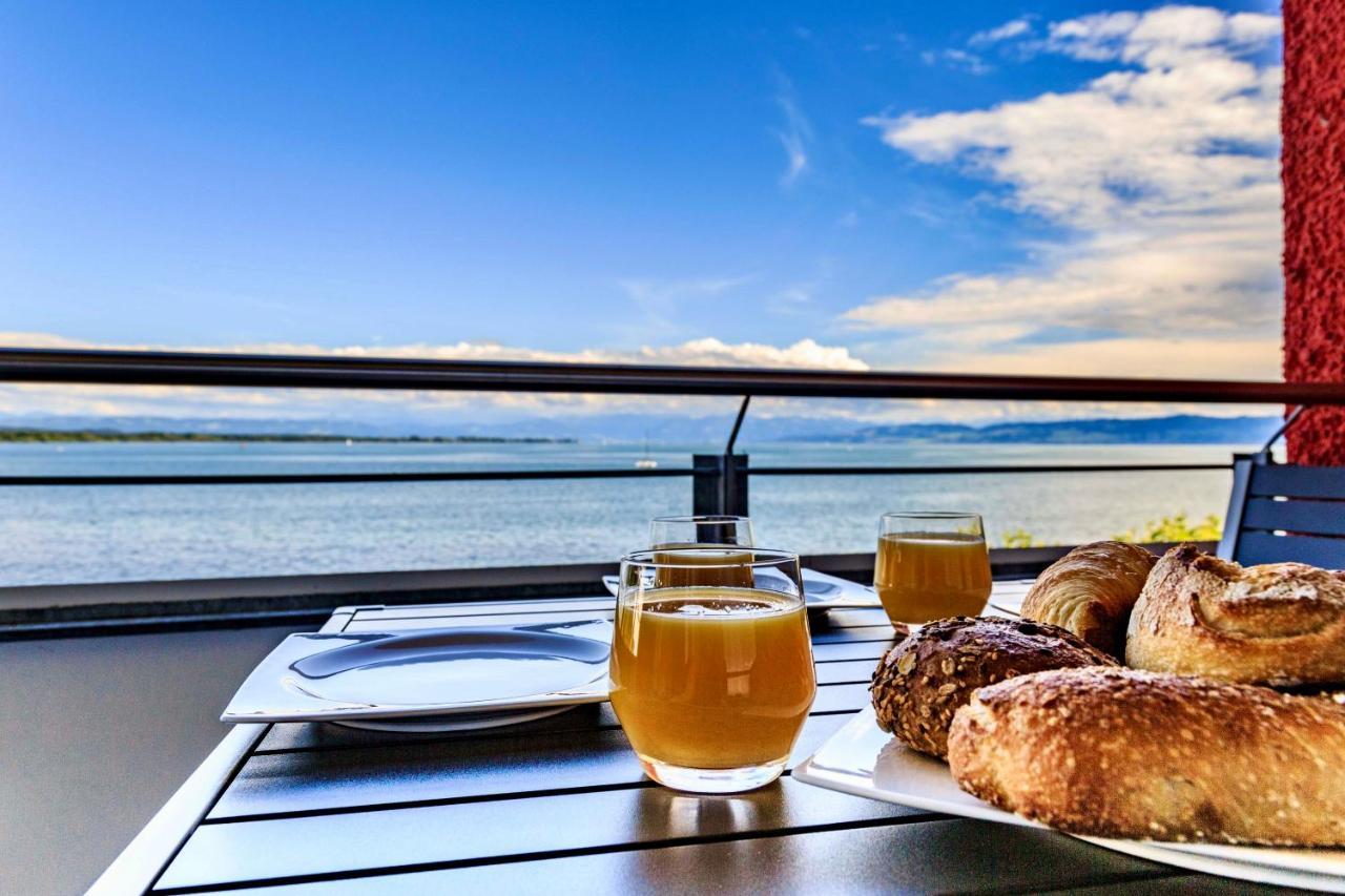Apartment Lakeside direkt am Bodensee mit Privatstrand, atemberaubender Seesicht und Parkplatz FDH Buitenkant foto
